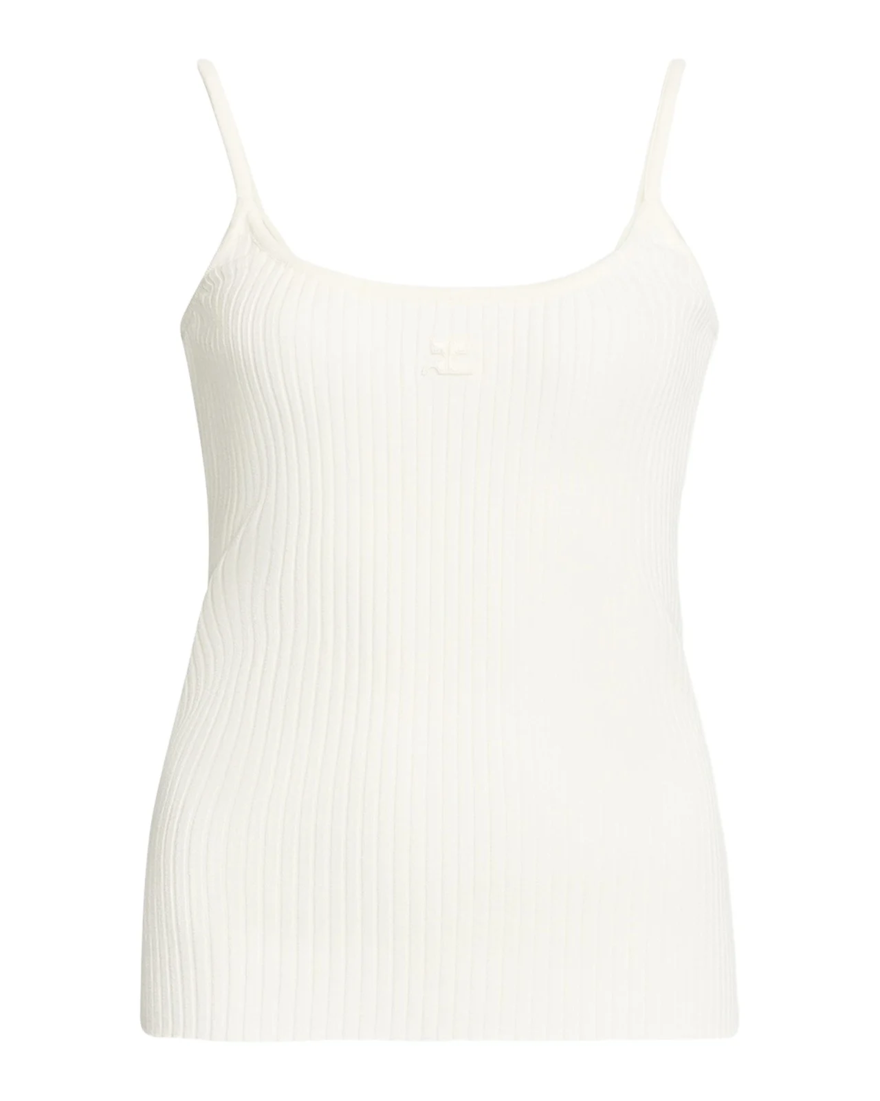 Logo Ribbed Knit Tank Top