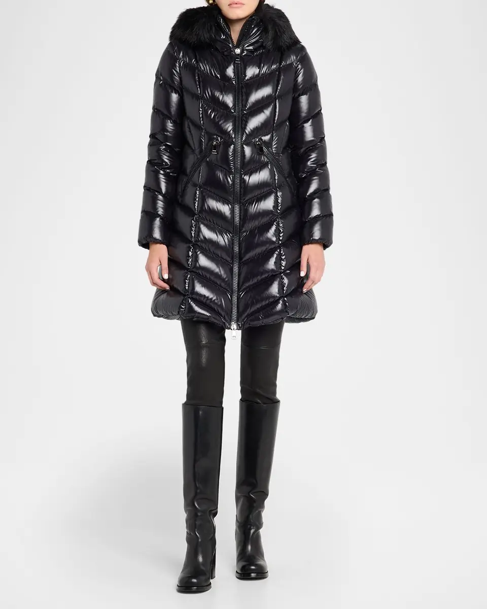 Moncler Fulmarus Faux Fur-Trimmed Hooded Long Down Jacket | Thumbnail 2 Moncler Fulmarus Faux Fur-Trimmed Hooded Long Down Jacket | Thumbnail 2