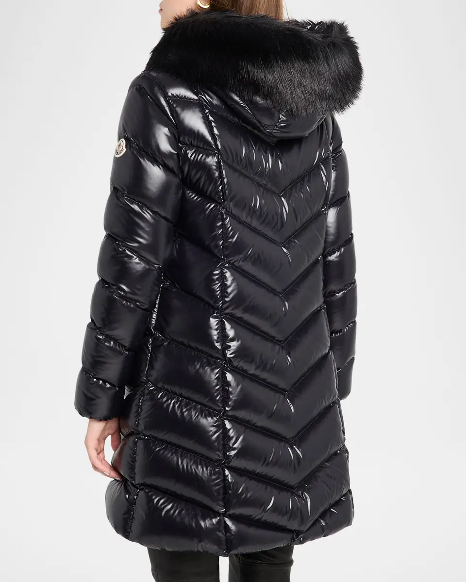 Moncler Fulmarus Faux Fur-Trimmed Hooded Long Down Jacket | Thumbnail 3 Moncler Fulmarus Faux Fur-Trimmed Hooded Long Down Jacket | Thumbnail 3