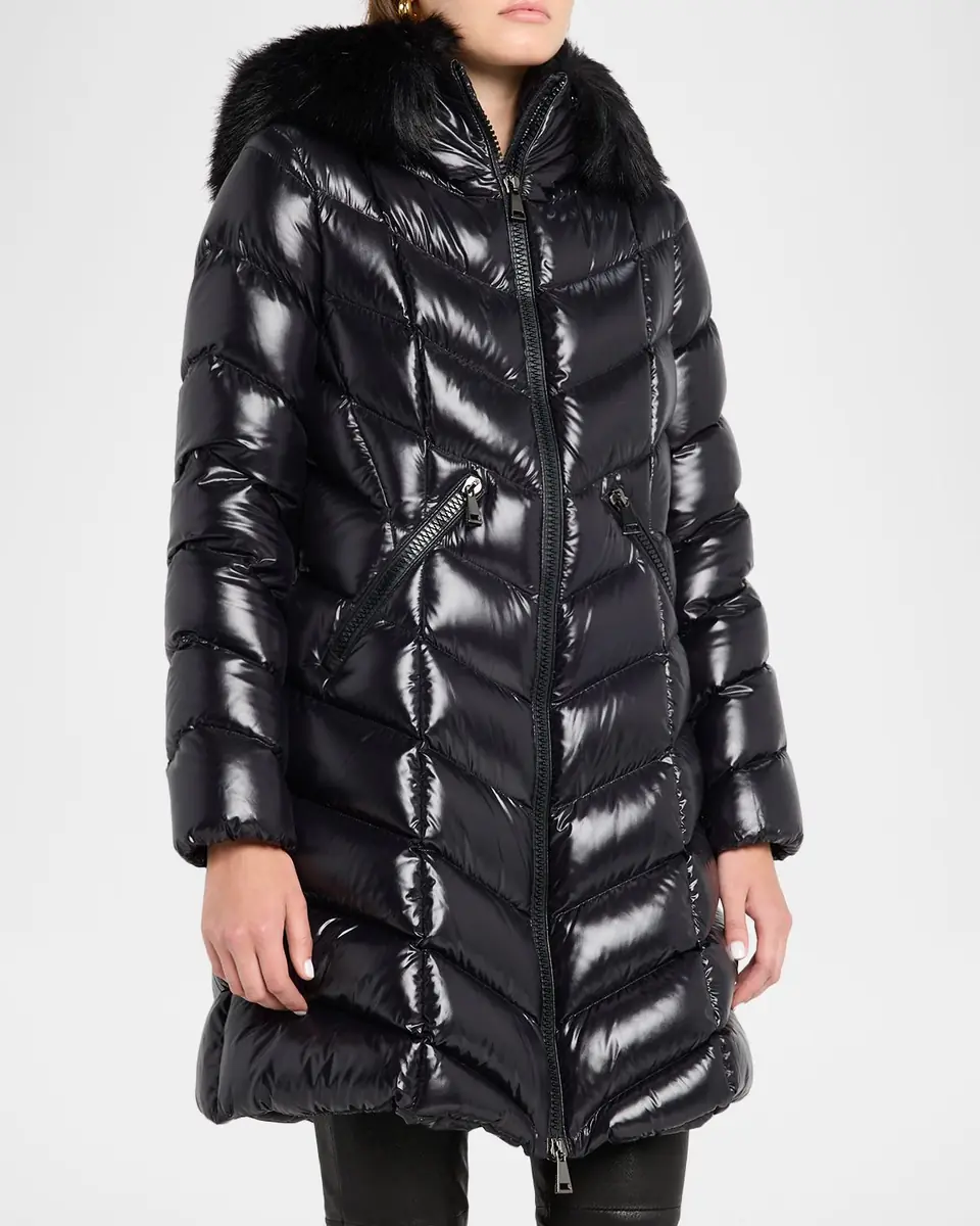 Moncler Fulmarus Faux Fur-Trimmed Hooded Long Down Jacket | Thumbnail 4 Moncler Fulmarus Faux Fur-Trimmed Hooded Long Down Jacket | Thumbnail 4