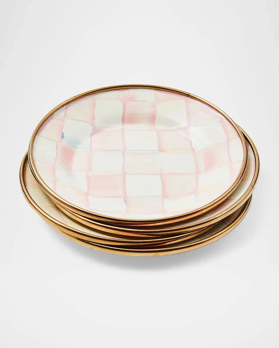 MacKenzie-Childs Rosy Check Appetizer Plates | Thumbnail 3