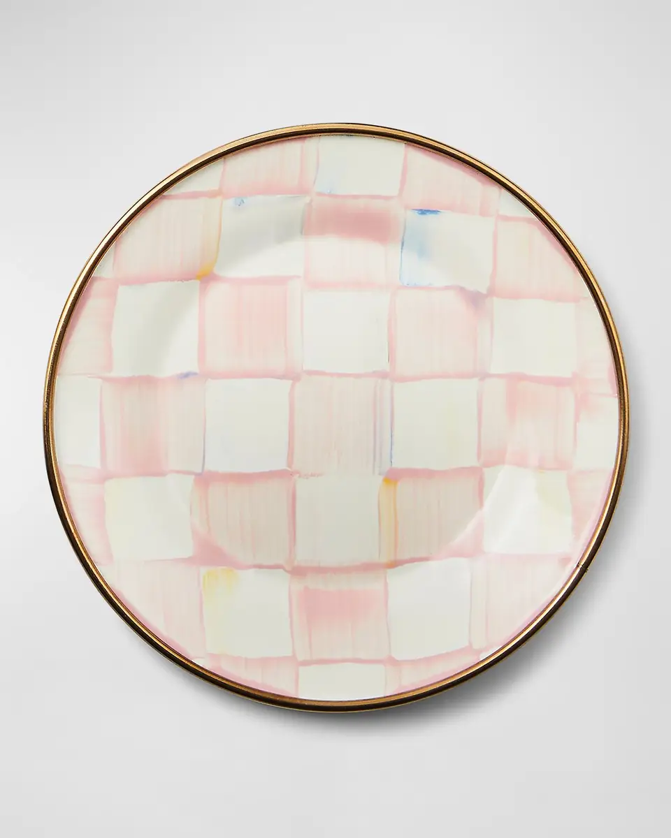 MacKenzie-Childs Rosy Check Appetizer Plates | Thumbnail 4