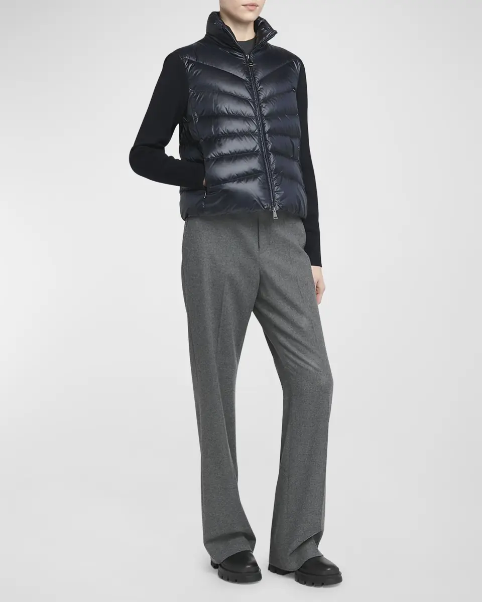 Moncler Lightweight Wool Puffer Cardigan | Thumbnail 2