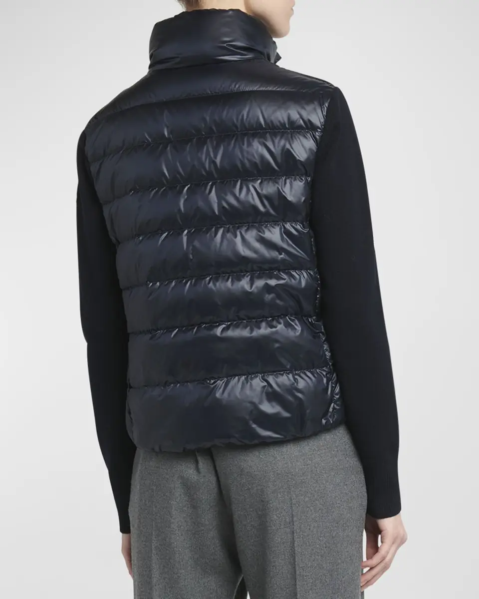 Moncler Lightweight Wool Puffer Cardigan | Thumbnail 3