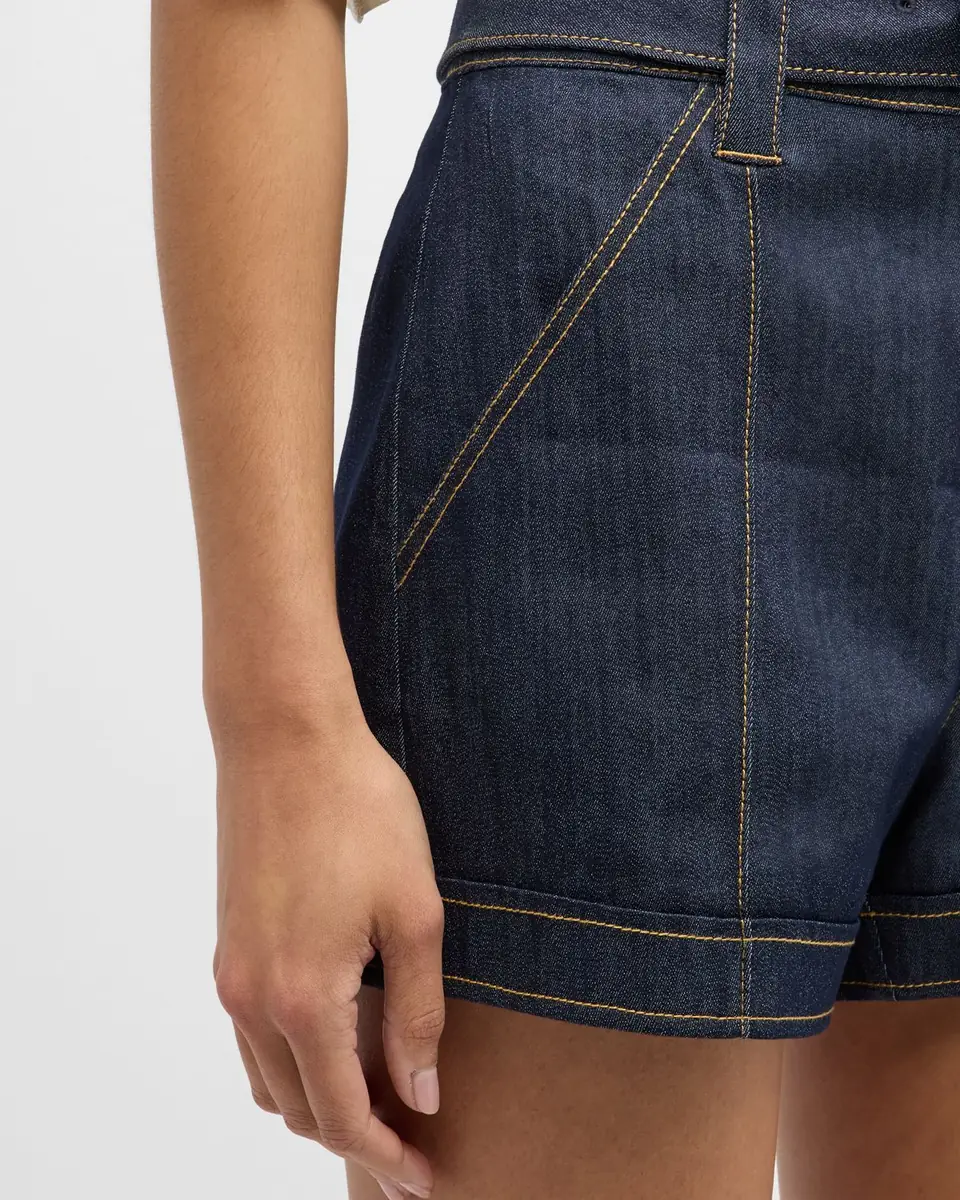 Cinq à Sept Aldi Belted Denim Shorts | Thumbnail 6 Cinq à Sept Aldi Belted Denim Shorts | Thumbnail 6