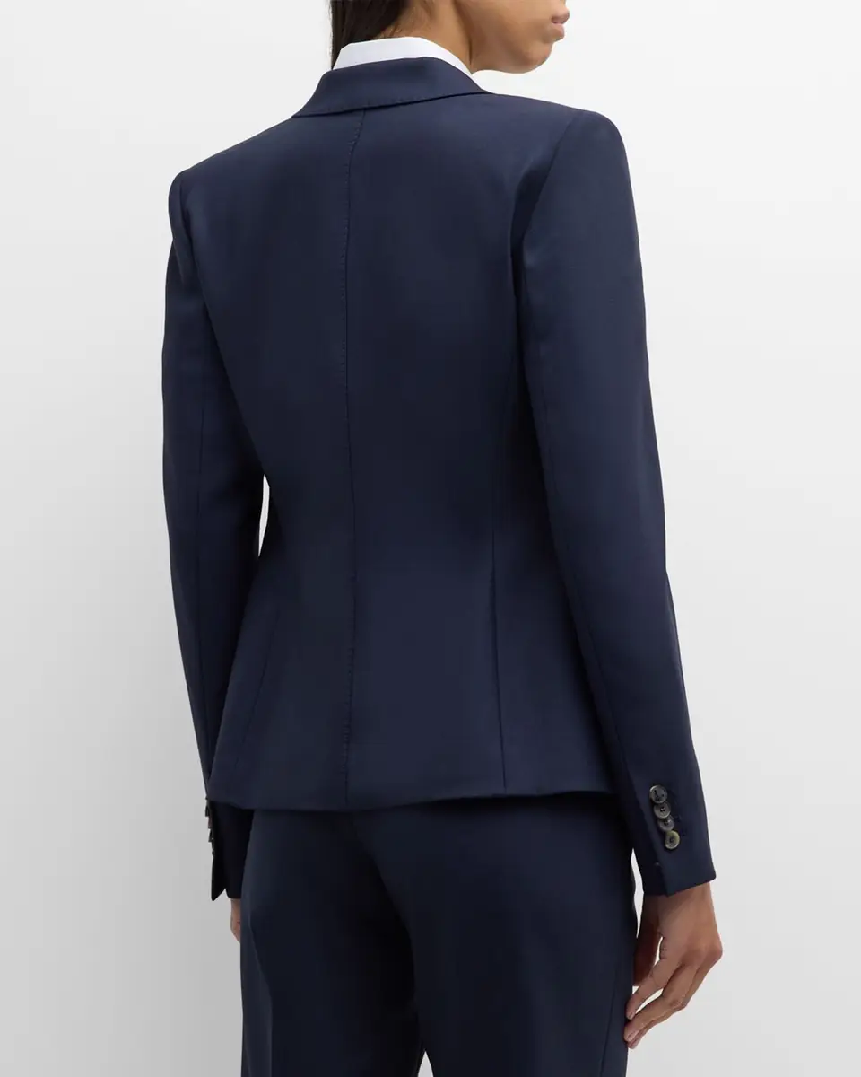 Lafayette 148 New York Pick Stitch Stretch Wool Blazer | Thumbnail 3 Lafayette 148 New York Pick Stitch Stretch Wool Blazer | Thumbnail 3