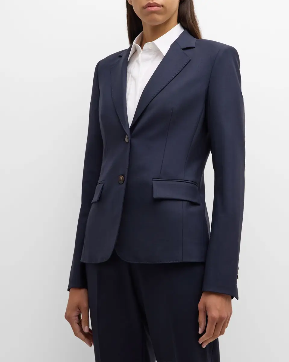 Lafayette 148 New York Pick Stitch Stretch Wool Blazer | Thumbnail 4 Lafayette 148 New York Pick Stitch Stretch Wool Blazer | Thumbnail 4