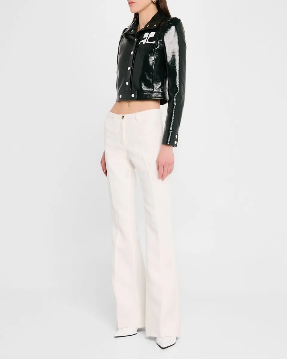 Courrèges Textured Vinyl Crop Jacket | Thumbnail 2 Courrèges Textured Vinyl Crop Jacket | Thumbnail 2