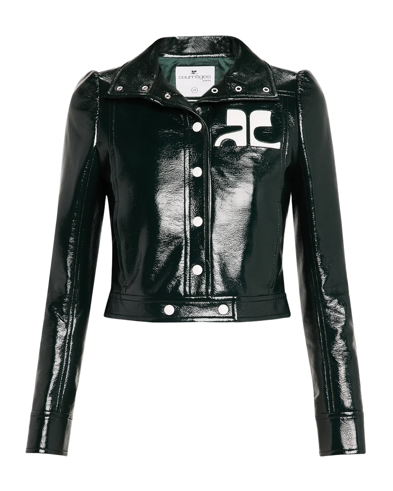 Textured Vinyl Crop Jacket