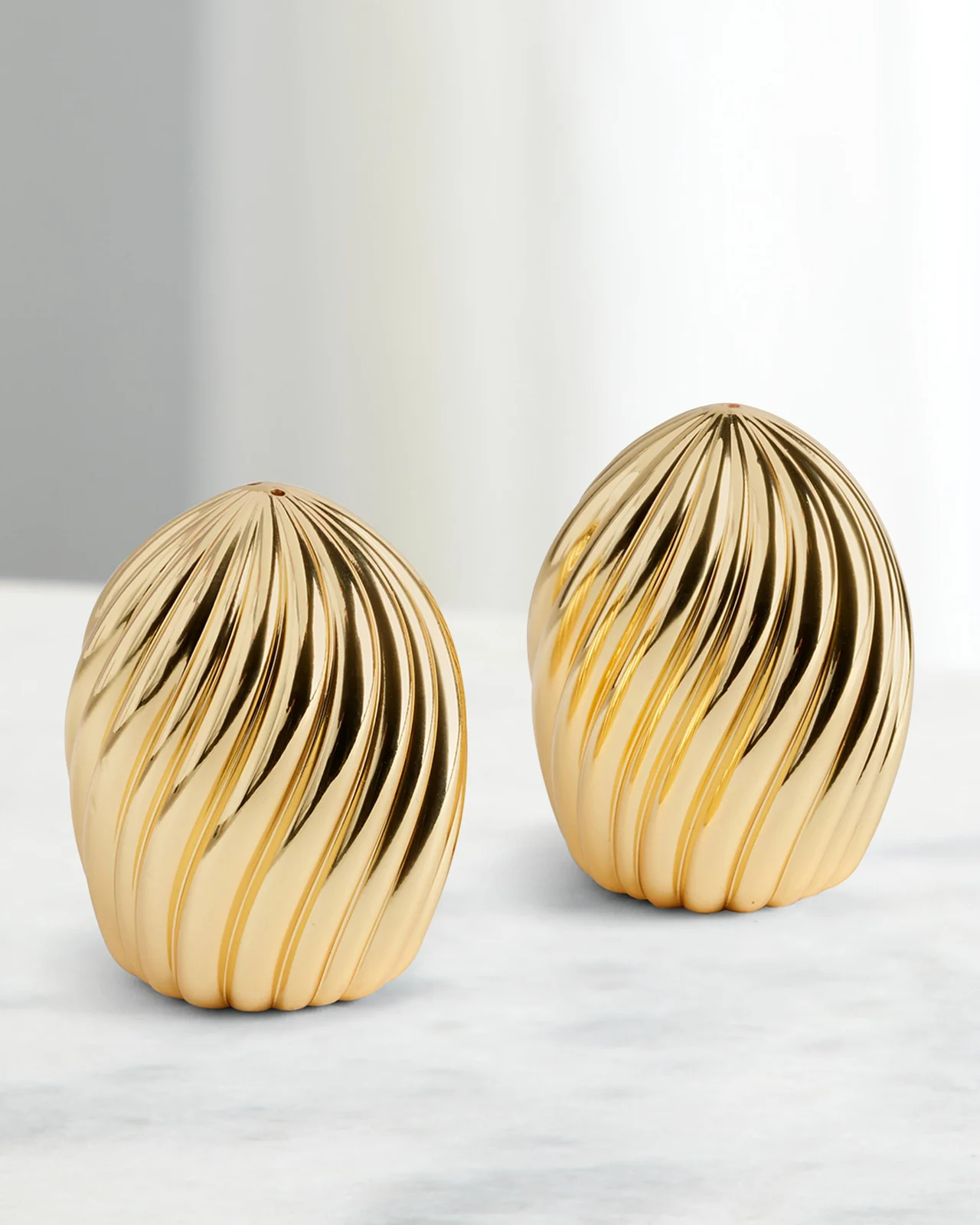 L'Objet Gold-Tone Ripple Spice Jewels Set of 2