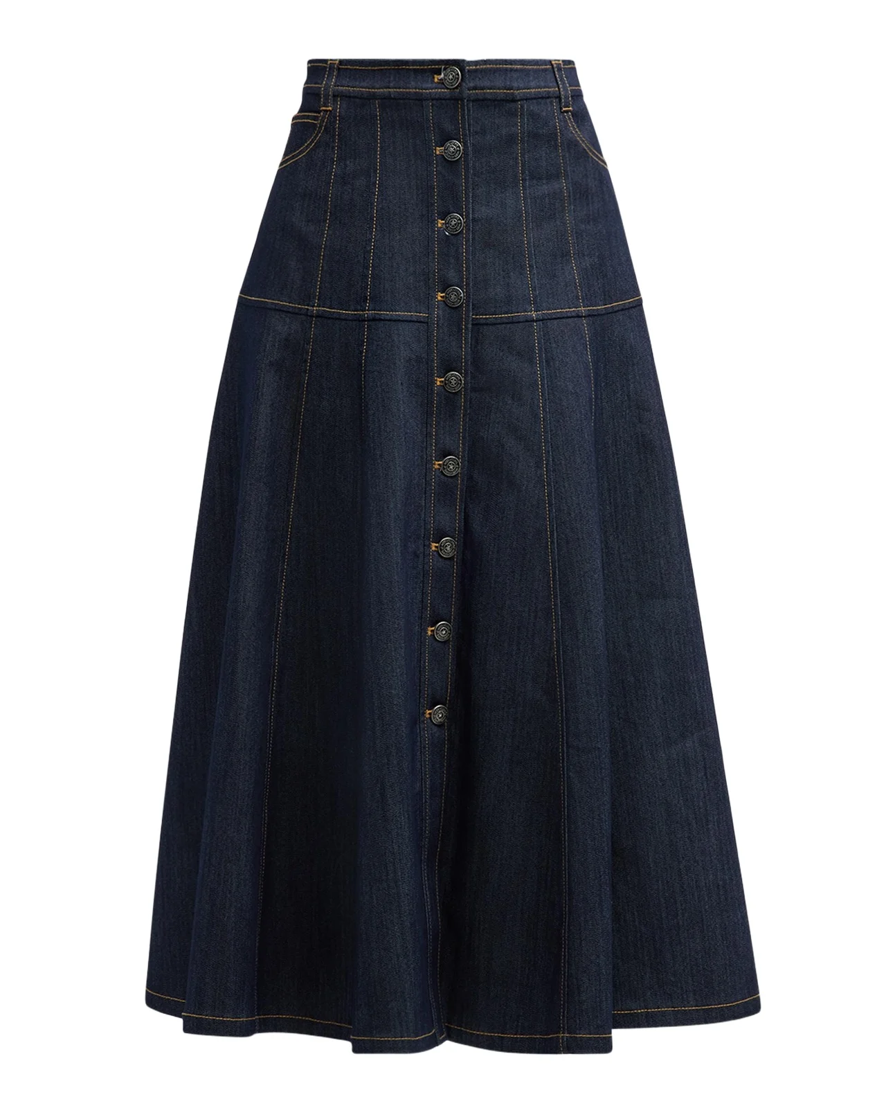 Veena Denim Midi Skirt