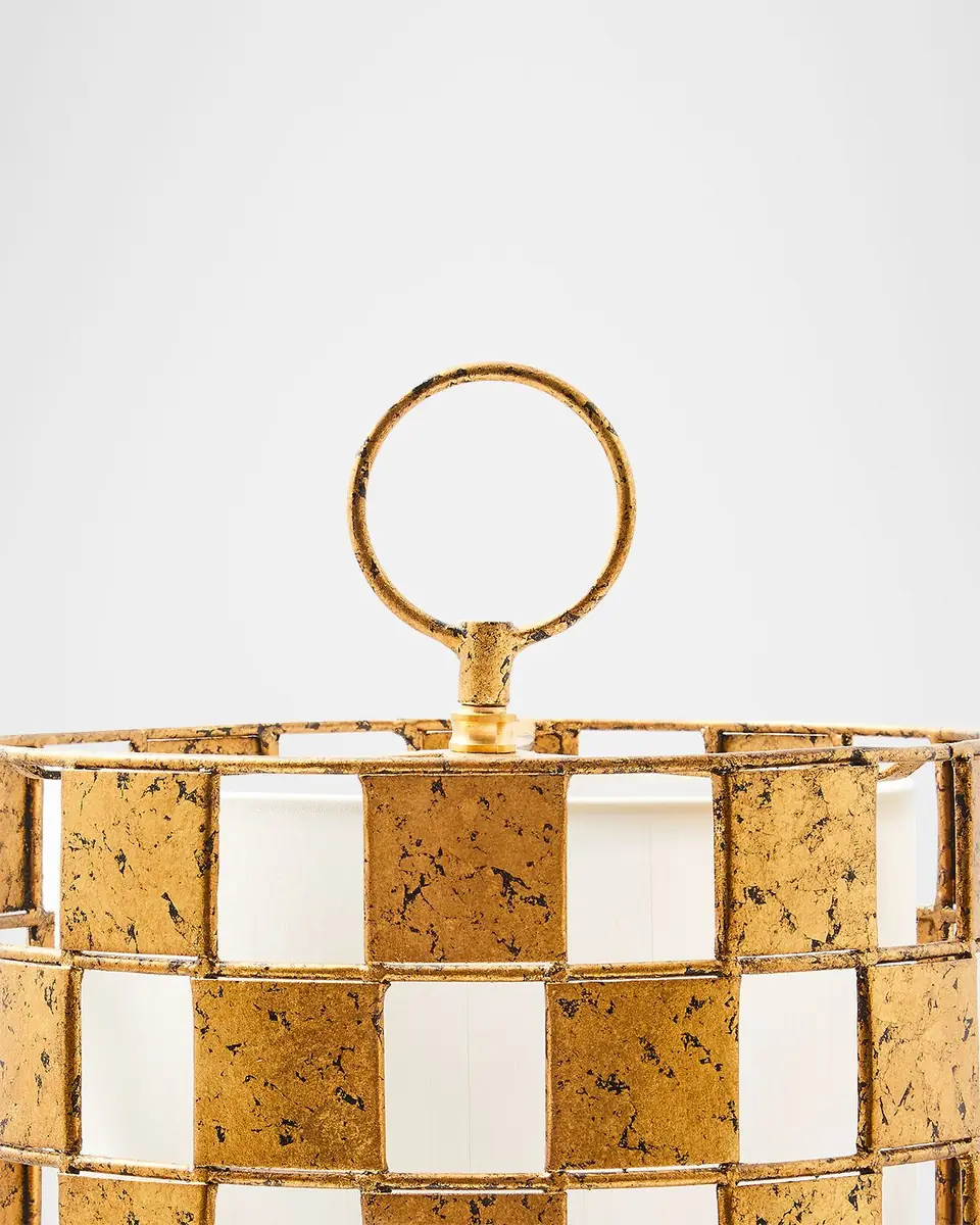 MacKenzie-Childs Golden Check Table Lamp | Thumbnail 2 MacKenzie-Childs Golden Check Table Lamp | Thumbnail 2