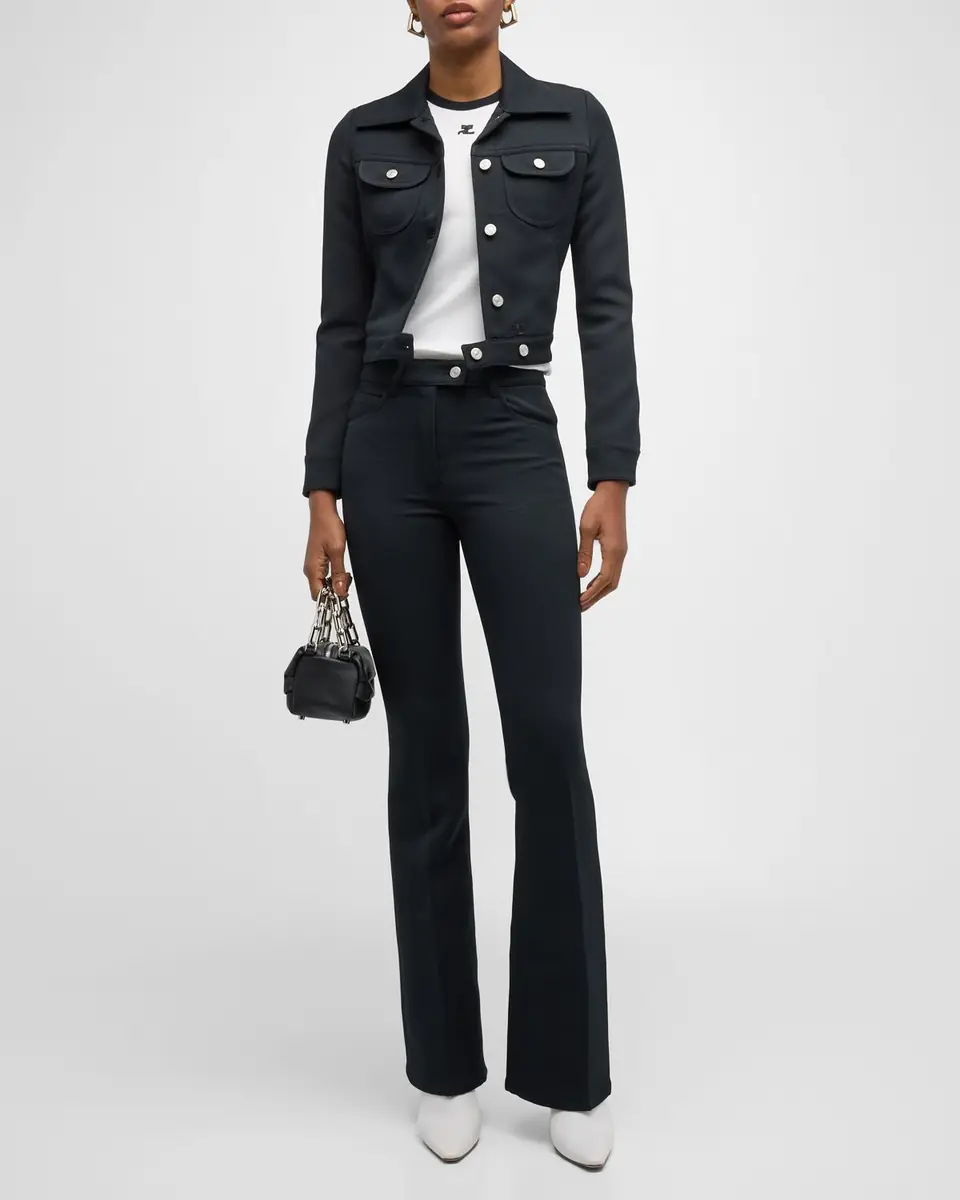 Courrèges Signature Twill Trucker Jacket | Thumbnail 2 Courrèges Signature Twill Trucker Jacket | Thumbnail 2