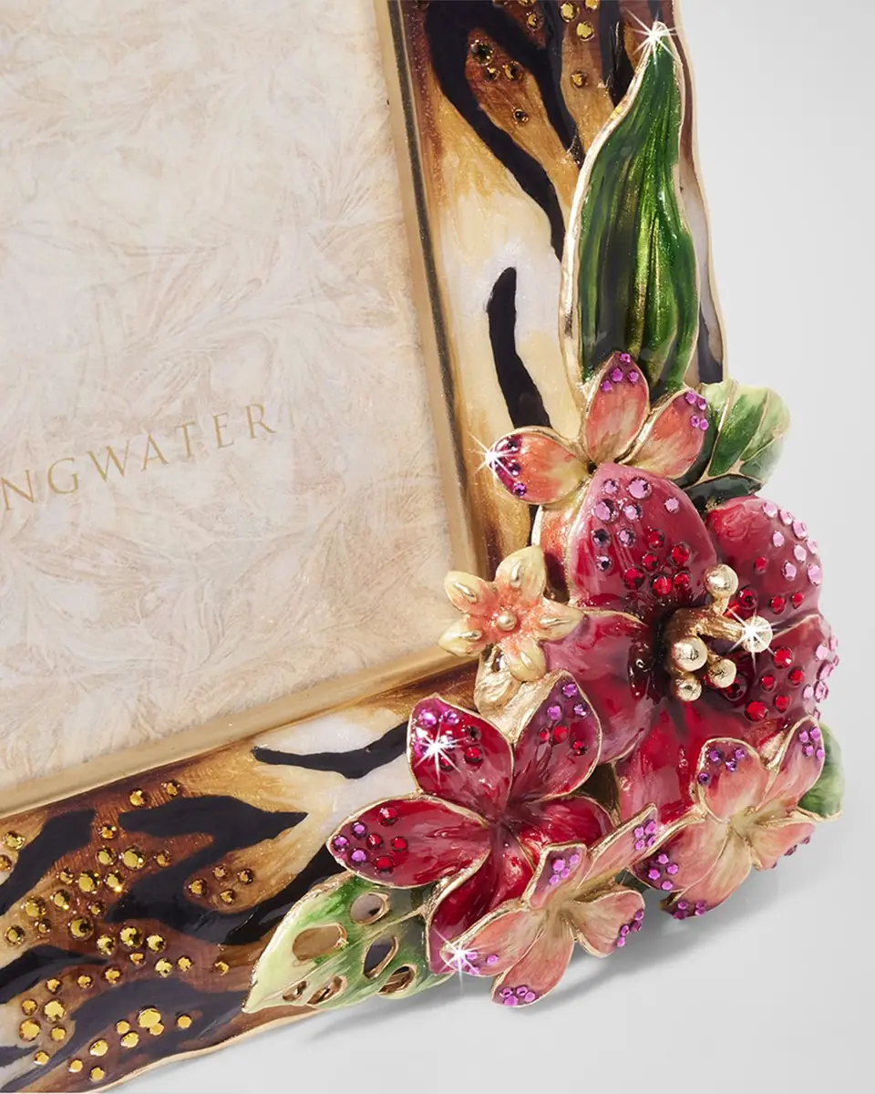 Jay Strongwater Tropical Flower Frame, 5" x 7" | Thumbnail 4