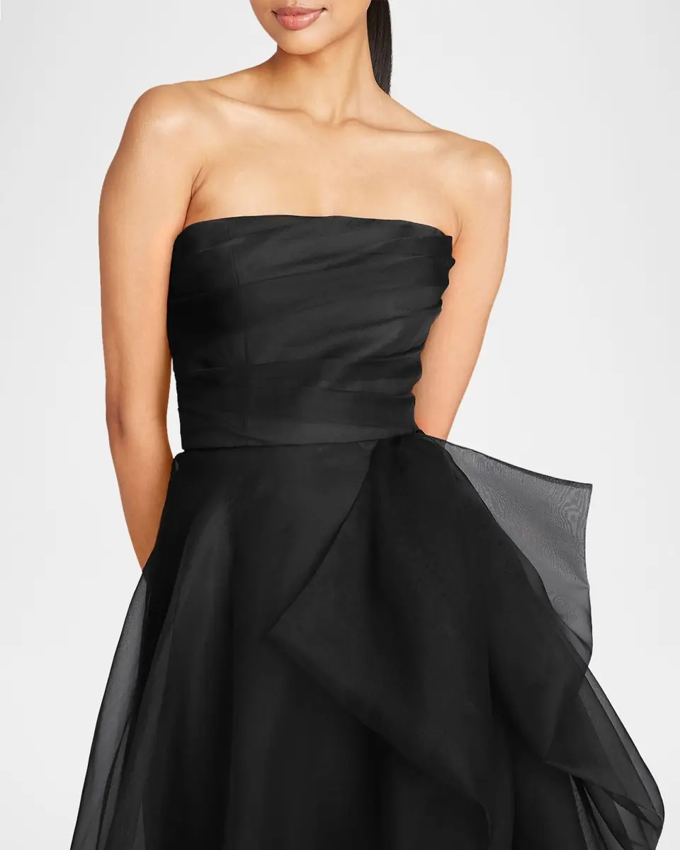 THEIA Teresa Draped Strapless Gown | Thumbnail 5