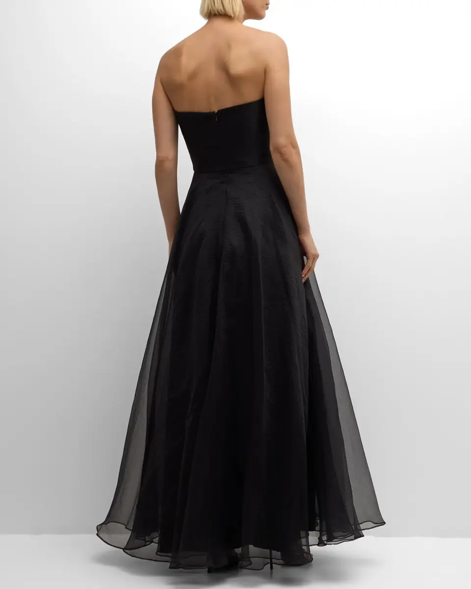 THEIA Teresa Draped Strapless Gown | Thumbnail 6