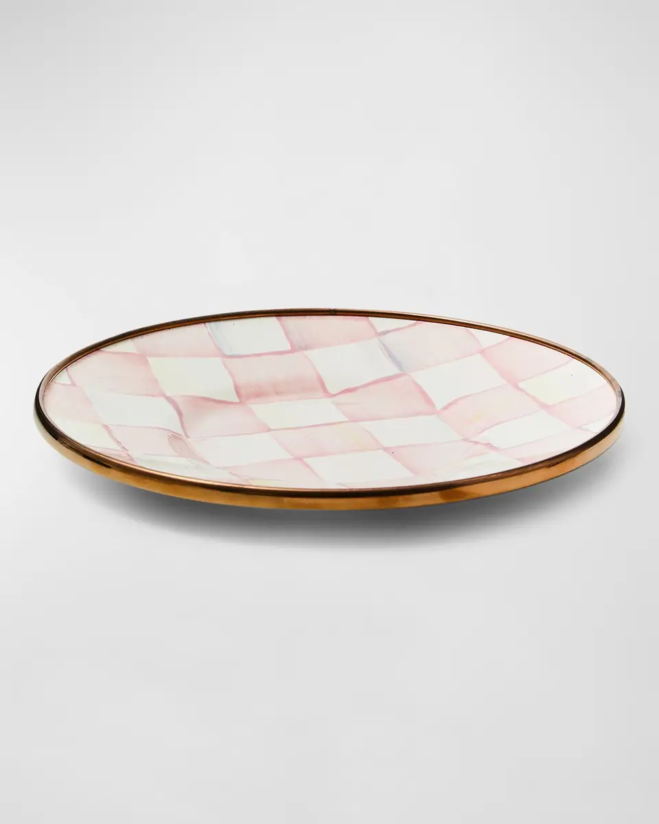 MacKenzie-Childs Rosy Check Enamel Saucer | Thumbnail 2 MacKenzie-Childs Rosy Check Enamel Saucer | Thumbnail 2