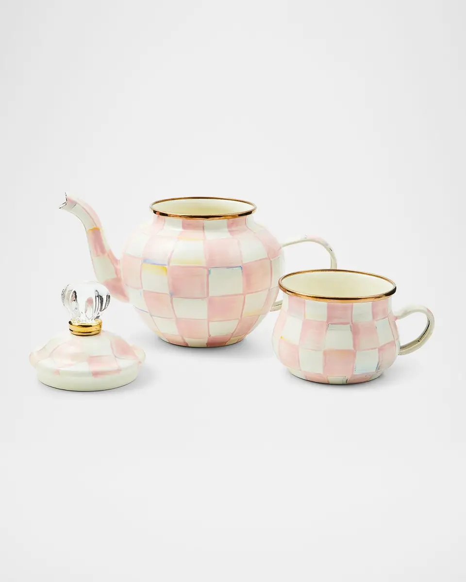 MacKenzie-Childs Rosy Check Enamel High Tea Set | Thumbnail 2 MacKenzie-Childs Rosy Check Enamel High Tea Set | Thumbnail 2