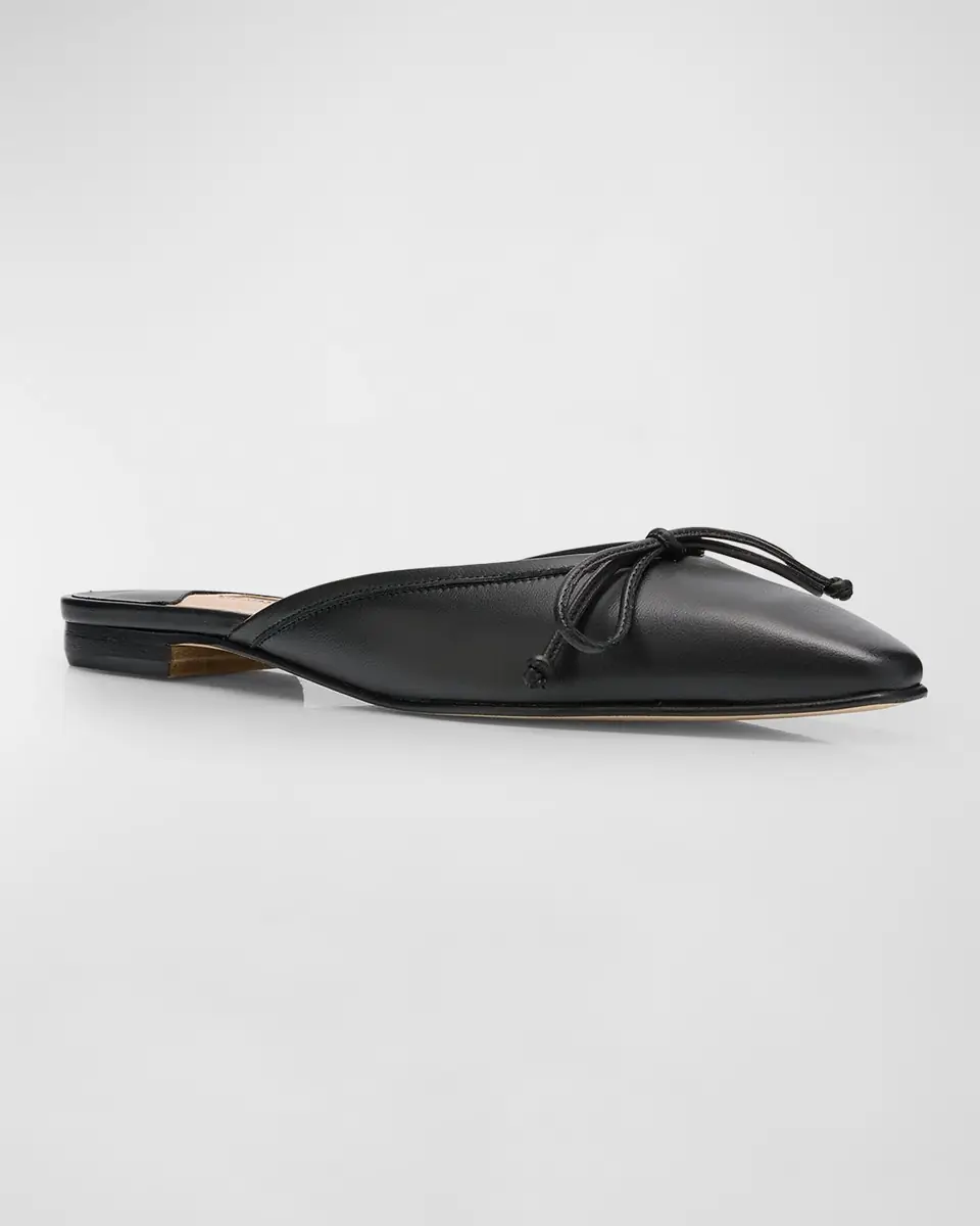 Manolo Blahnik Lambskin Bow Ballerina Mules | Thumbnail 3 Manolo Blahnik Lambskin Bow Ballerina Mules | Thumbnail 3