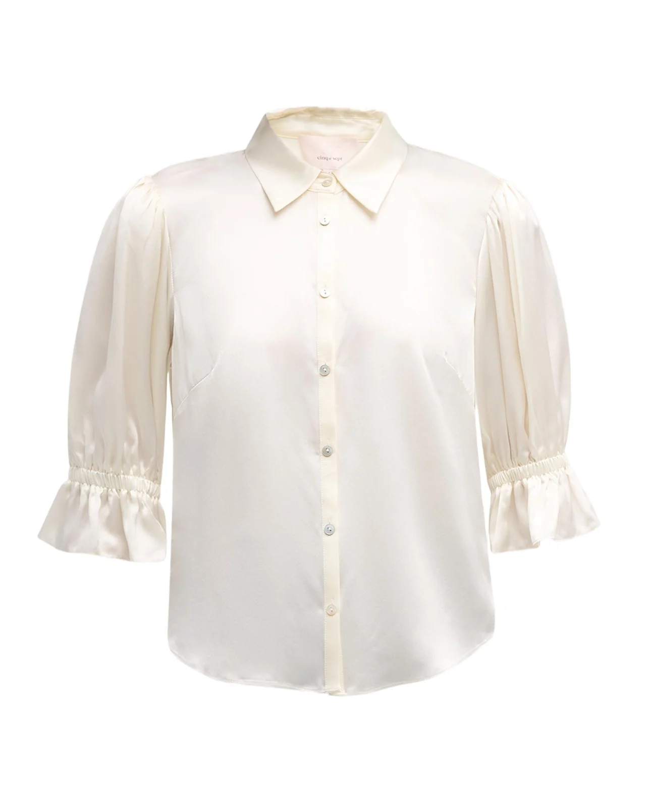 Fiona Silk Satin Short-Sleeve Top Fiona Silk Satin Short-Sleeve Top