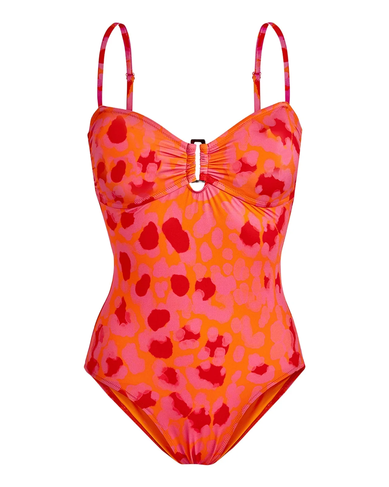 Abstract Leopard Printed One-Piece Swimsuit Abstract Leopard Printed One-Piece Swimsuit