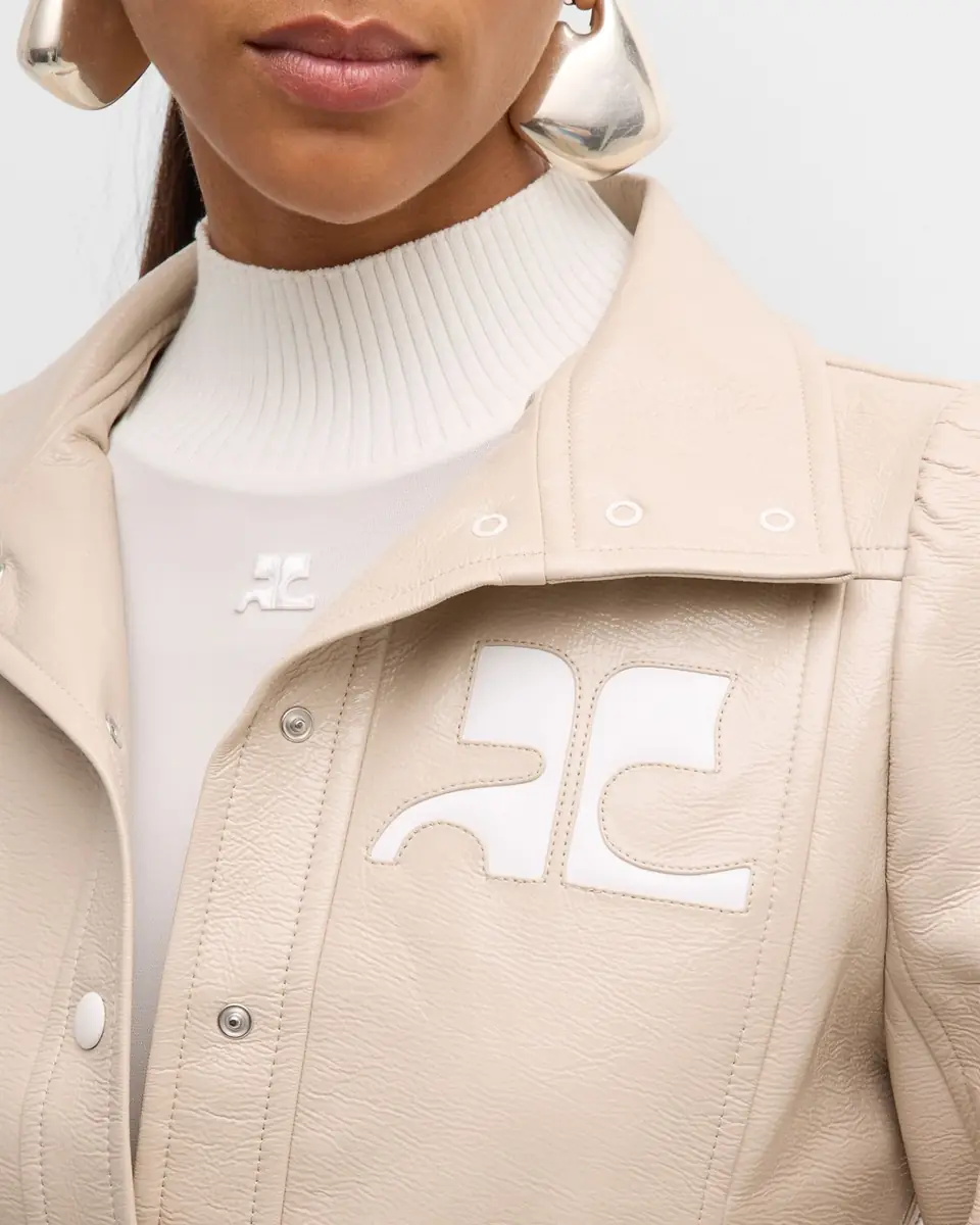 Courrèges Textured Vinyl Crop Jacket | Thumbnail 5