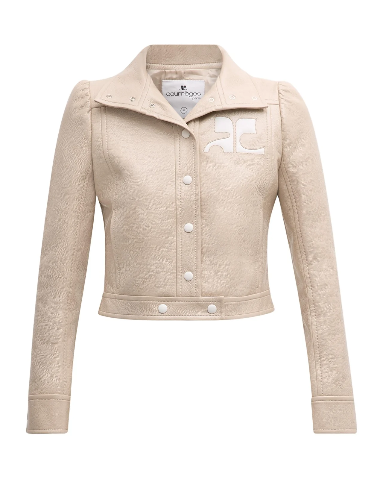 Textured Vinyl Crop Jacket Textured Vinyl Crop Jacket