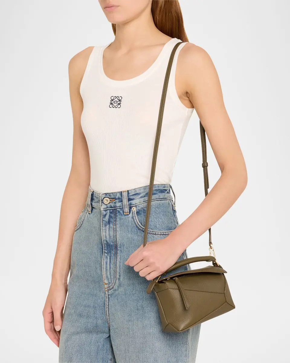 Loewe x Paula's Ibiza Puzzle Edge Mini Top-Handle Bag in Leather | Thumbnail 2 Loewe x Paula's Ibiza Puzzle Edge Mini Top-Handle Bag in Leather | Thumbnail 2