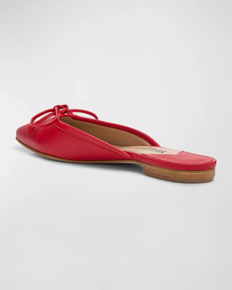 Manolo Blahnik Lambskin Bow Ballerina Mules | Thumbnail 4 Manolo Blahnik Lambskin Bow Ballerina Mules | Thumbnail 4