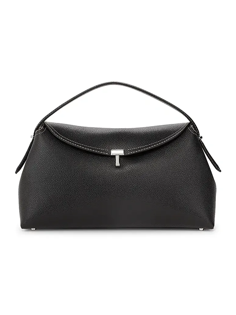 Women's T-Lock Leather Top-Handle Bag