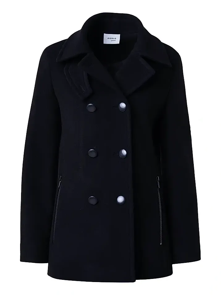 Women's Double-Breasted Wool-Blend Pea Coat Women's Double-Breasted Wool-Blend Pea Coat