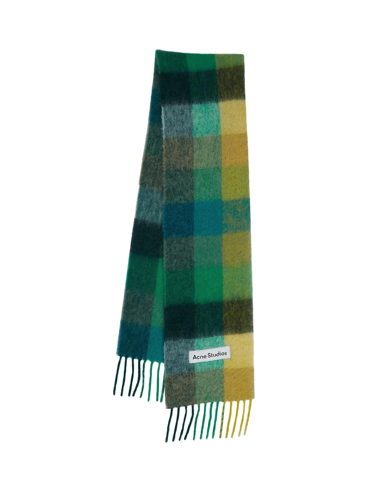 Acne Studios Men's Main Vally Checkered Fringe Scarf