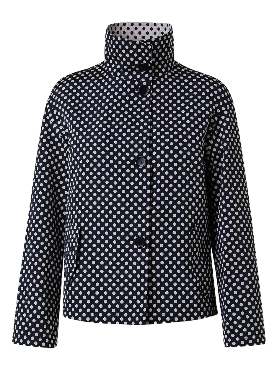 Women's Polka Dot Cropped Jacket Women's Polka Dot Cropped Jacket