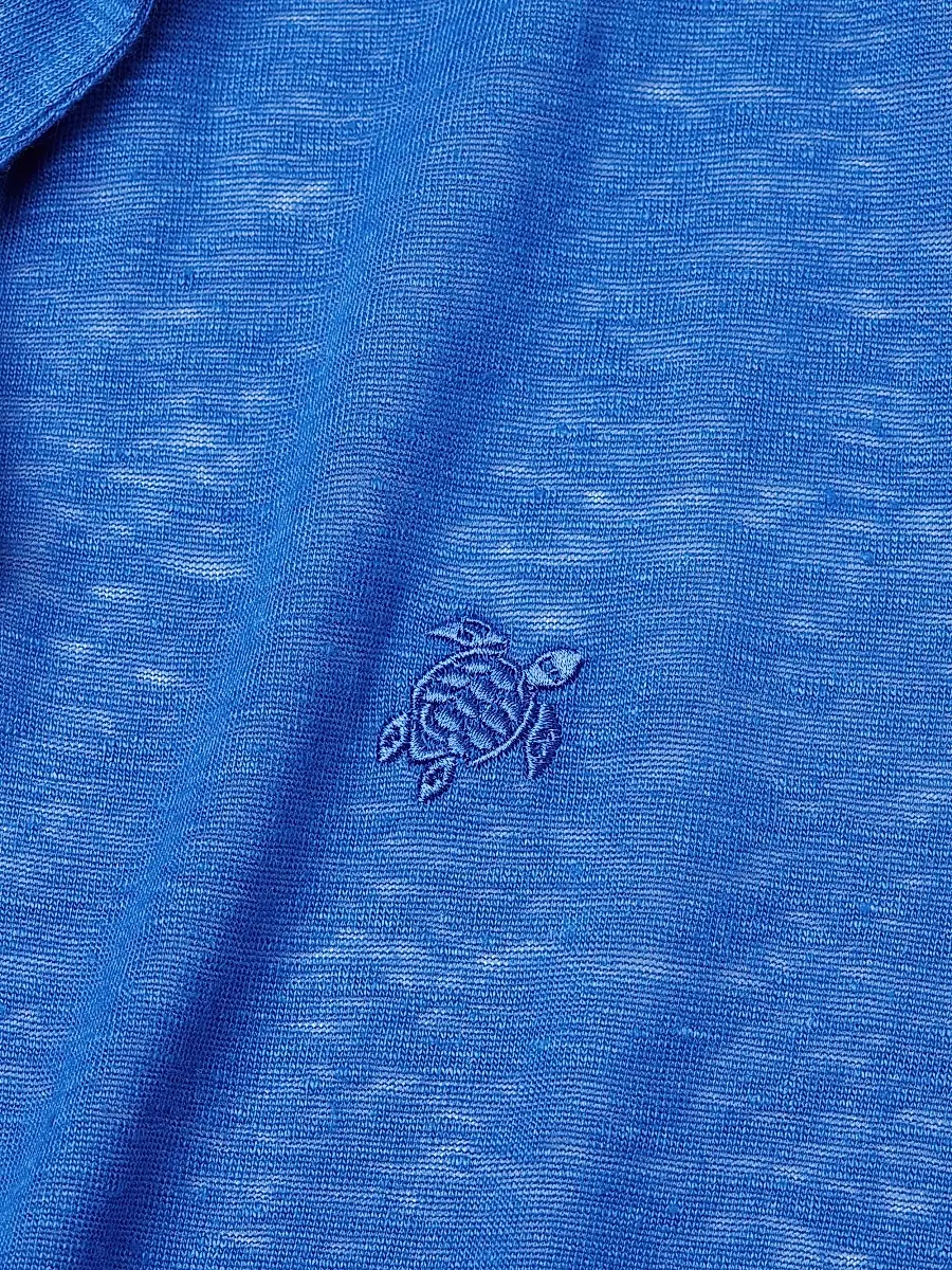 Vilebrequin Men's Pyramid Linen Polo Shirt | Thumbnail 6 Vilebrequin Men's Pyramid Linen Polo Shirt | Thumbnail 6