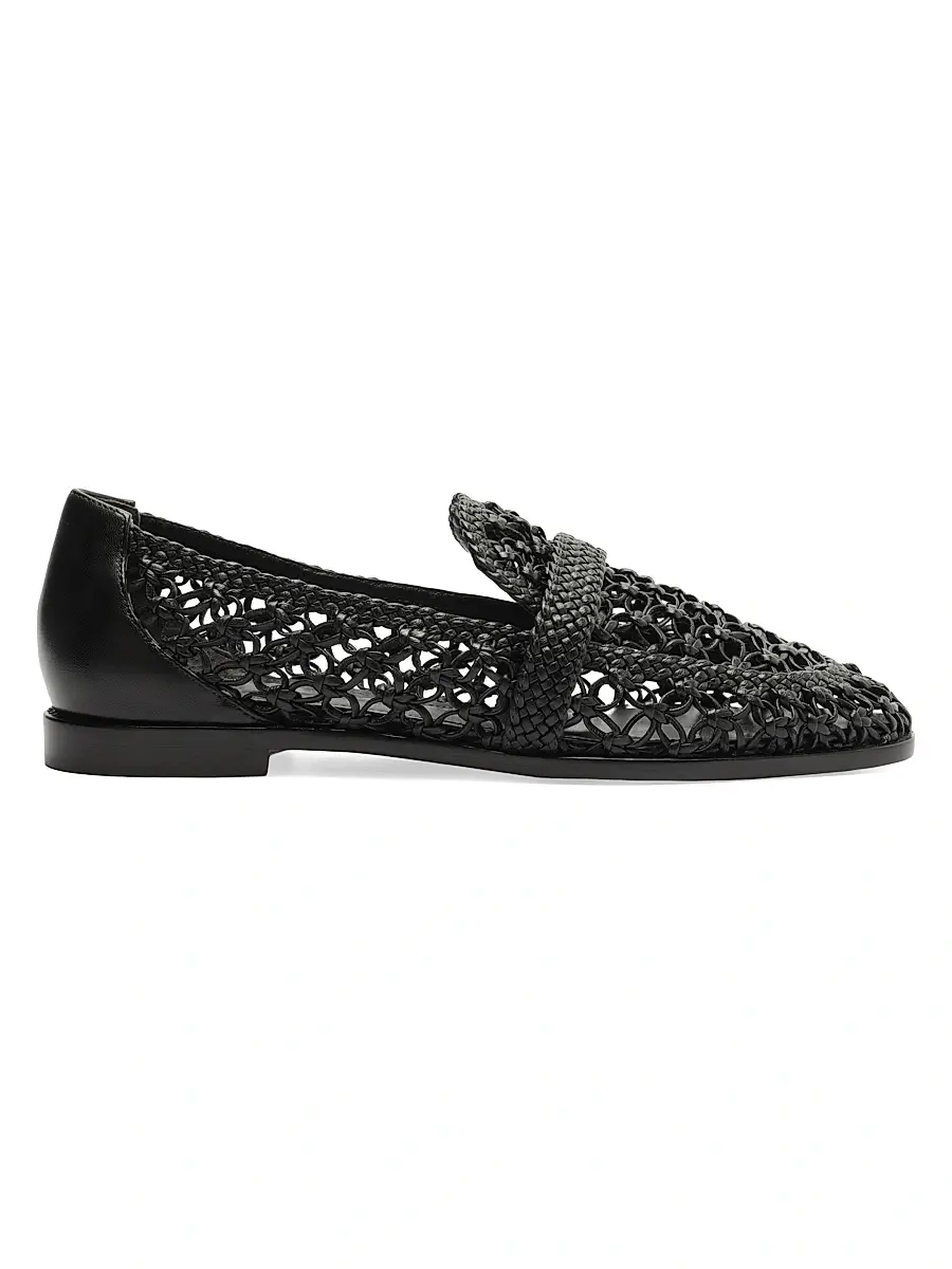 Alexandre Birman Women's Jane Tresse Woven Leather Loafers - Black | Image 1 Alexandre Birman Women's Jane Tresse Woven Leather Loafers - Black | Image 1