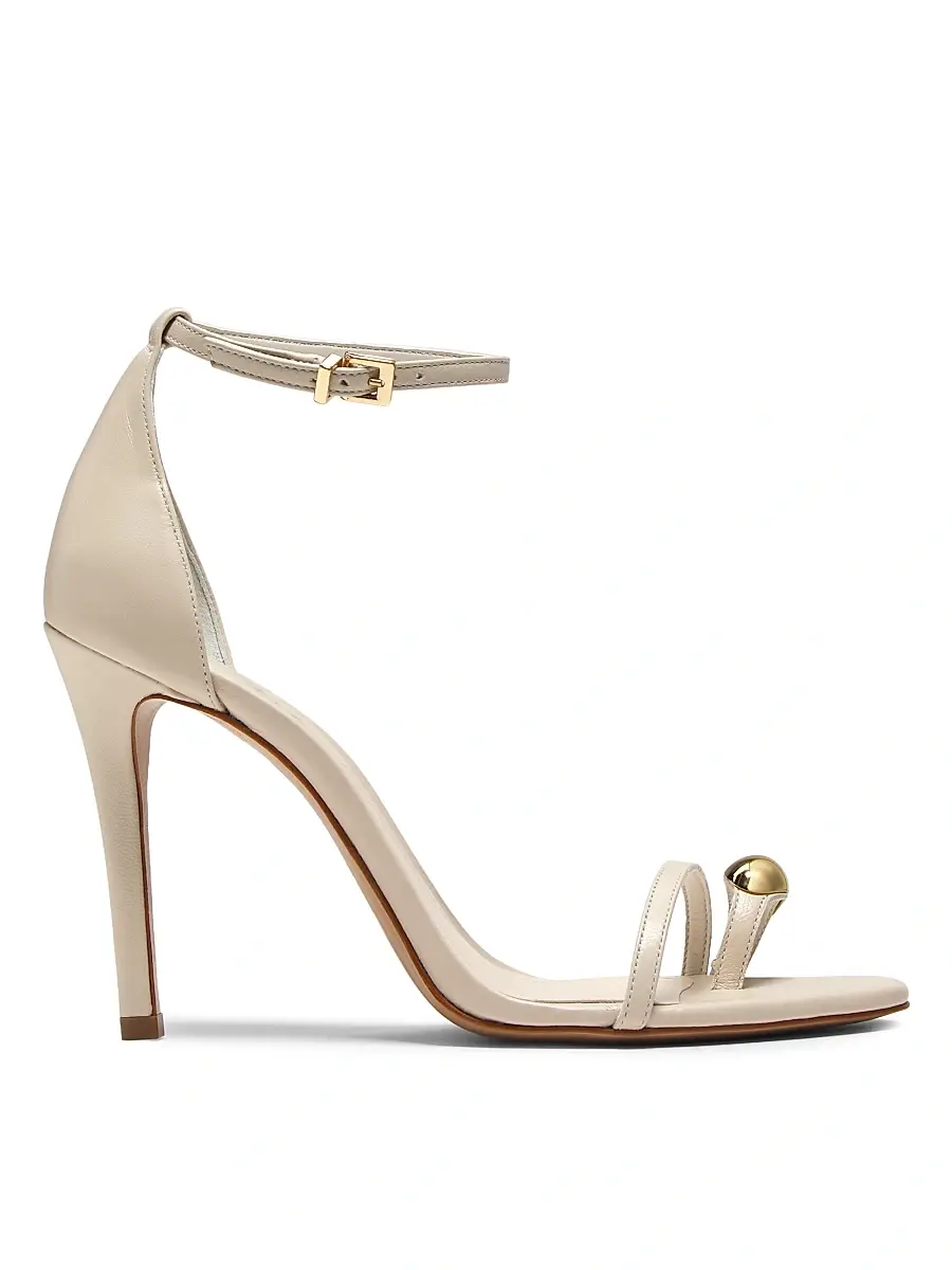 Schutz Women's Maya 100MM Leather Sandals - Sugar White | Image 1 Schutz Women's Maya 100MM Leather Sandals - Sugar White | Image 1