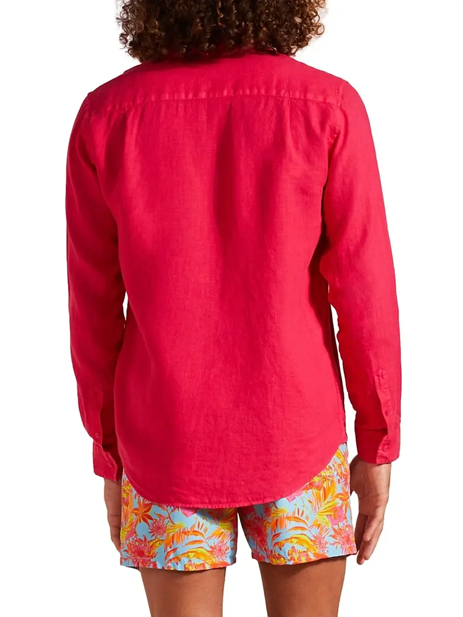 Vilebrequin Men's Long-Sleeve Linen Shirt | Thumbnail 5 Vilebrequin Men's Long-Sleeve Linen Shirt | Thumbnail 5