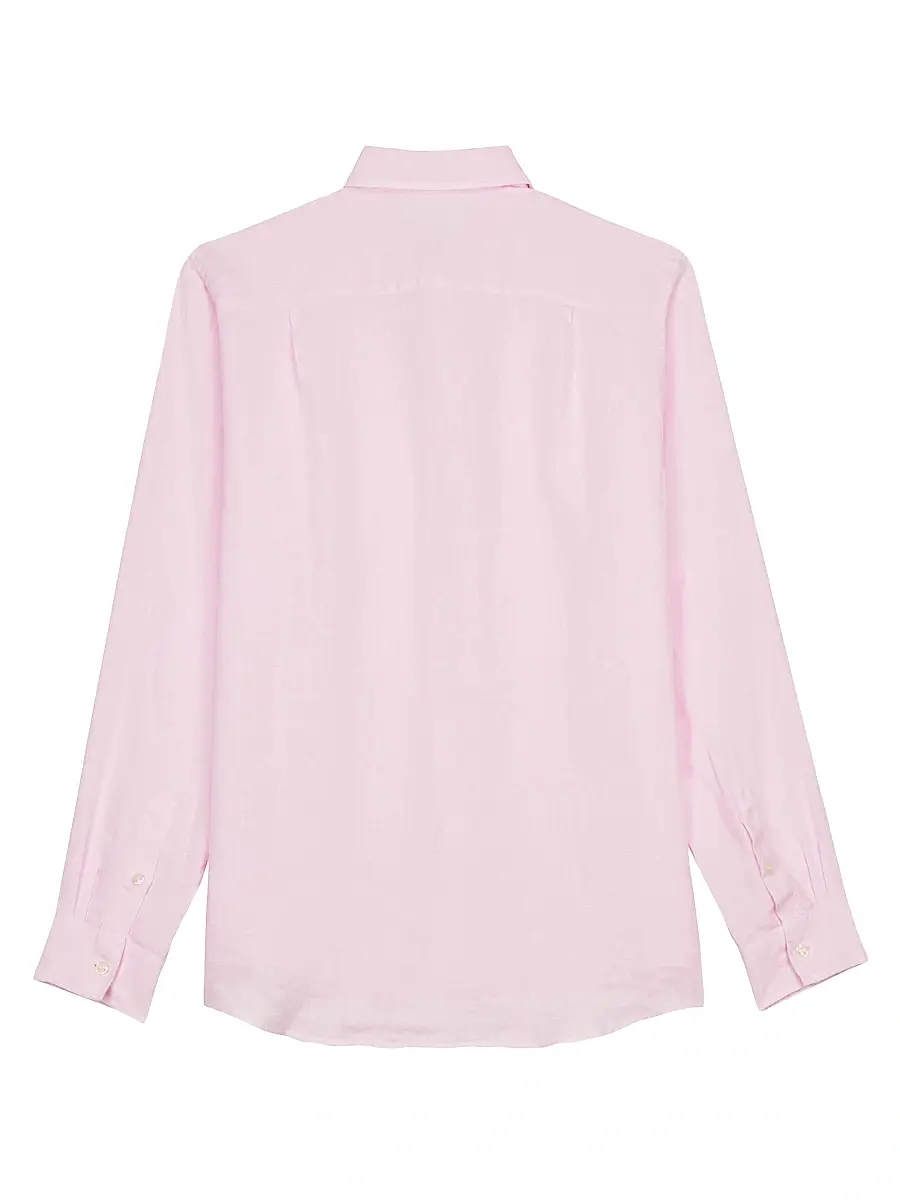 Vilebrequin Men's Long-Sleeve Linen Shirt | Thumbnail 3 Vilebrequin Men's Long-Sleeve Linen Shirt | Thumbnail 3