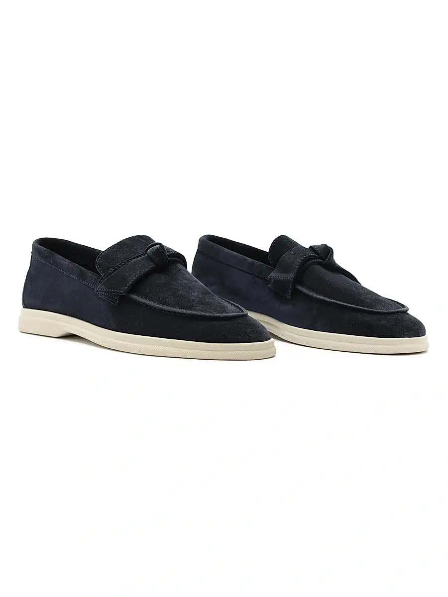 Alexandre Birman Women's Clarita Suede Bow Loafers | Thumbnail 3 Alexandre Birman Women's Clarita Suede Bow Loafers | Thumbnail 3