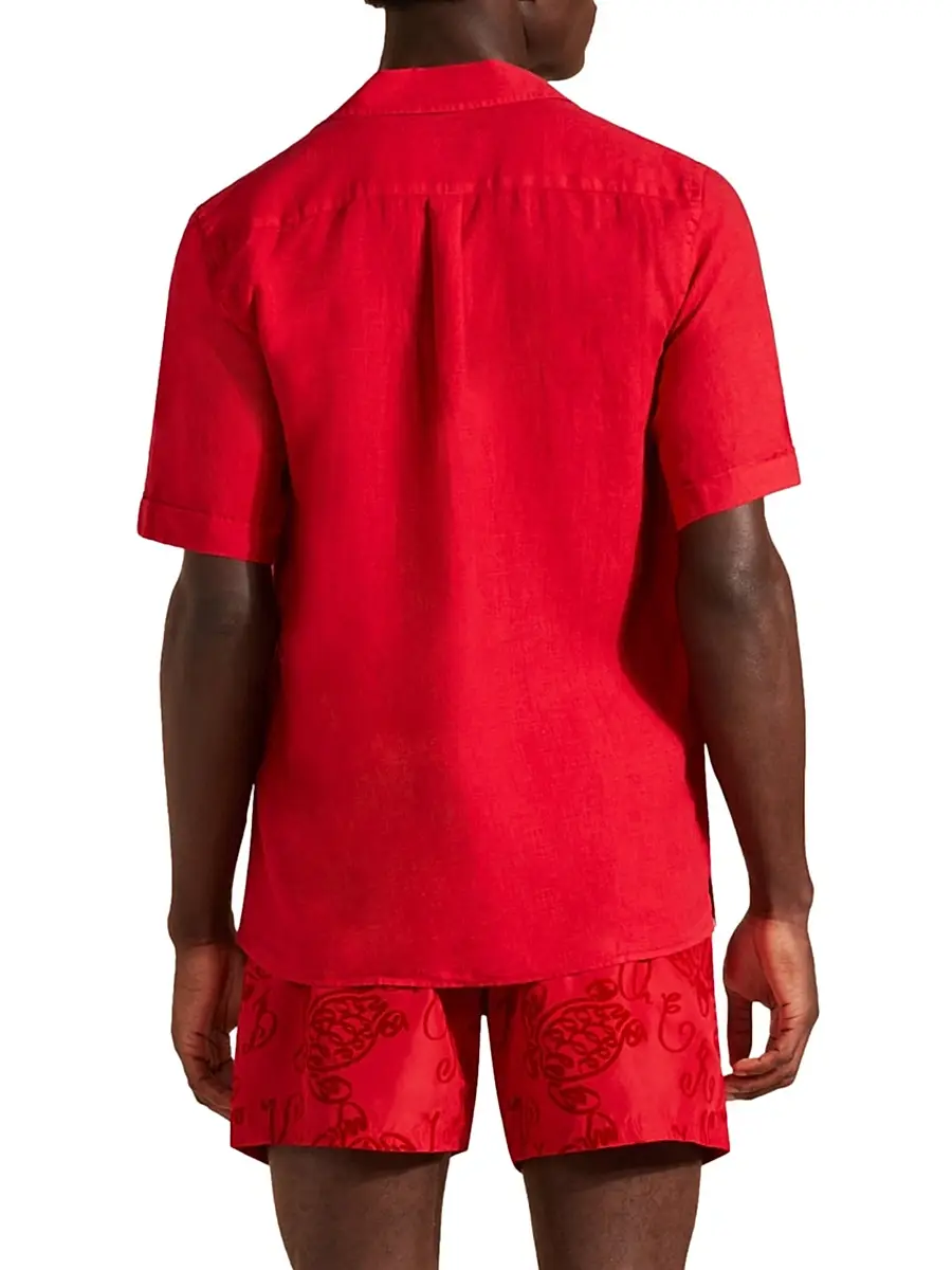Vilebrequin Men's Charli Linen Shirt | Thumbnail 5