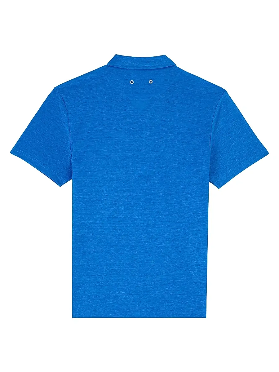 Vilebrequin Men's Pyramid Linen Polo Shirt | Thumbnail 3 Vilebrequin Men's Pyramid Linen Polo Shirt | Thumbnail 3