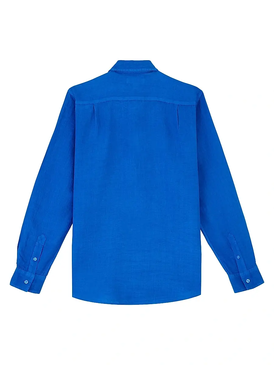 Vilebrequin Men's Long-Sleeve Linen Shirt | Thumbnail 3