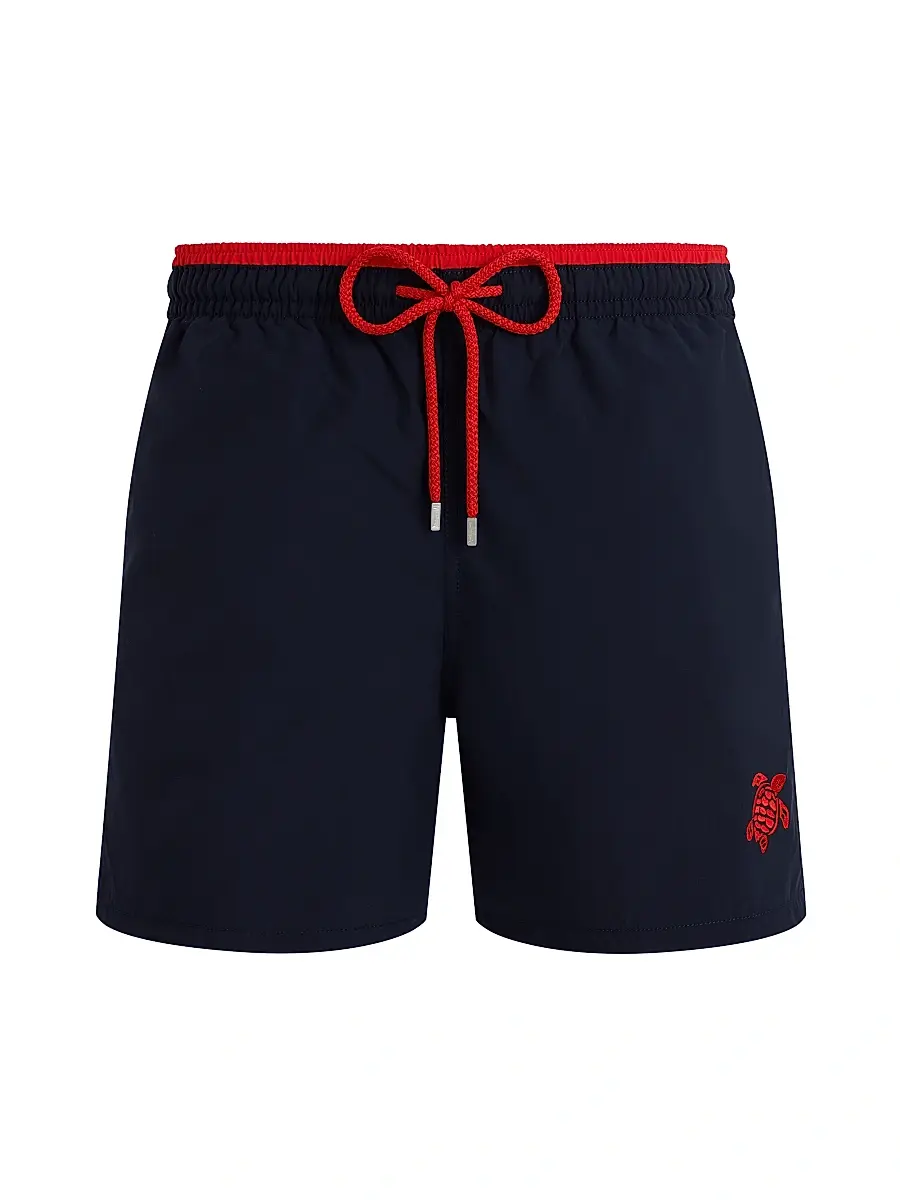 Vilebrequin Men's Unis Swim Shorts - Marine Rouge | Image 1 Vilebrequin Men's Unis Swim Shorts - Marine Rouge | Image 1