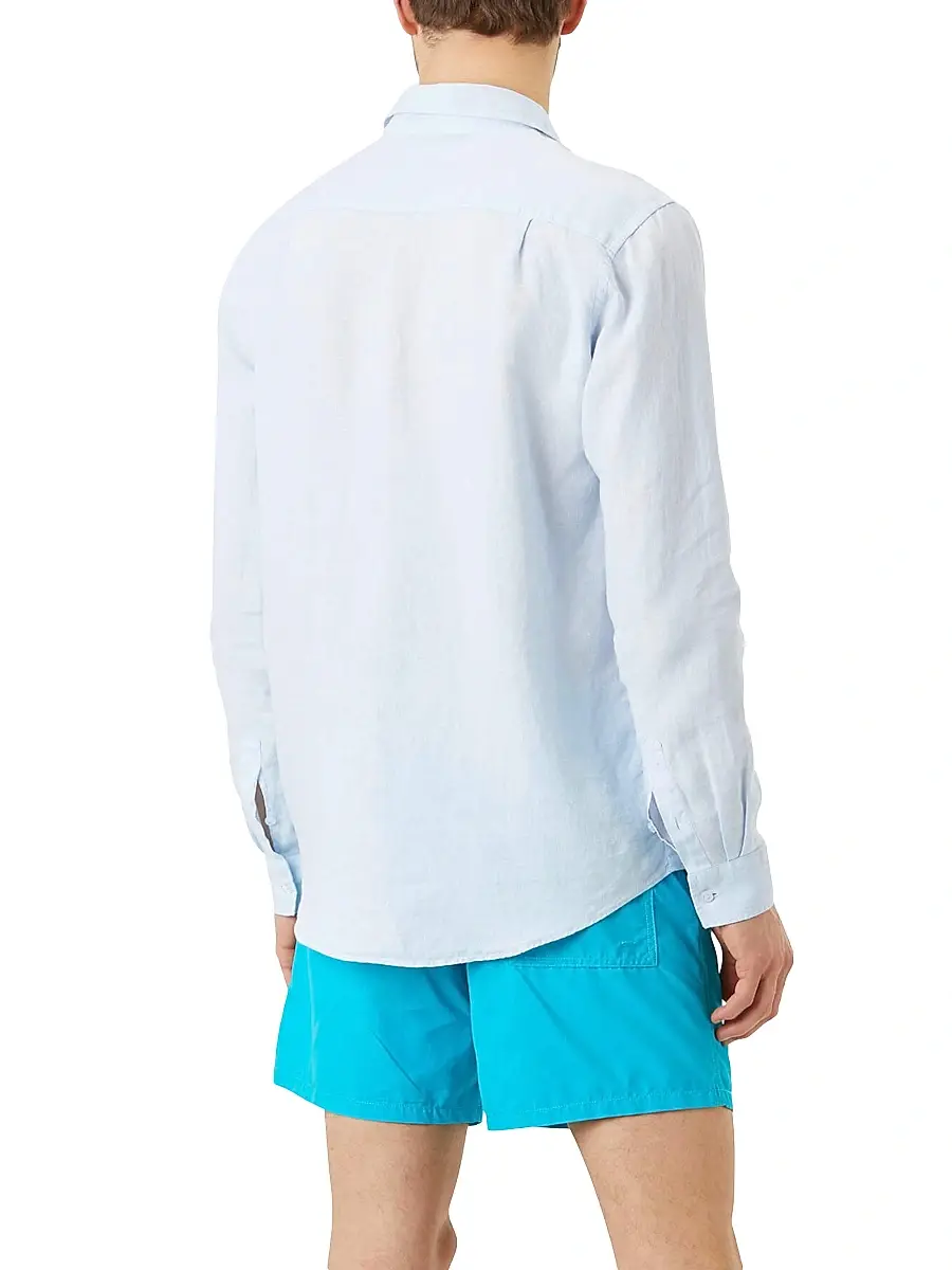 Vilebrequin Men's Long-Sleeve Linen Shirt | Thumbnail 3