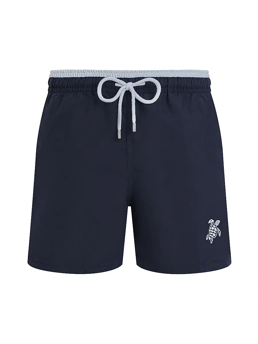 Vilebrequin Men's Unis Swim Shorts - Marine Blanc | Image 1 Vilebrequin Men's Unis Swim Shorts - Marine Blanc | Image 1