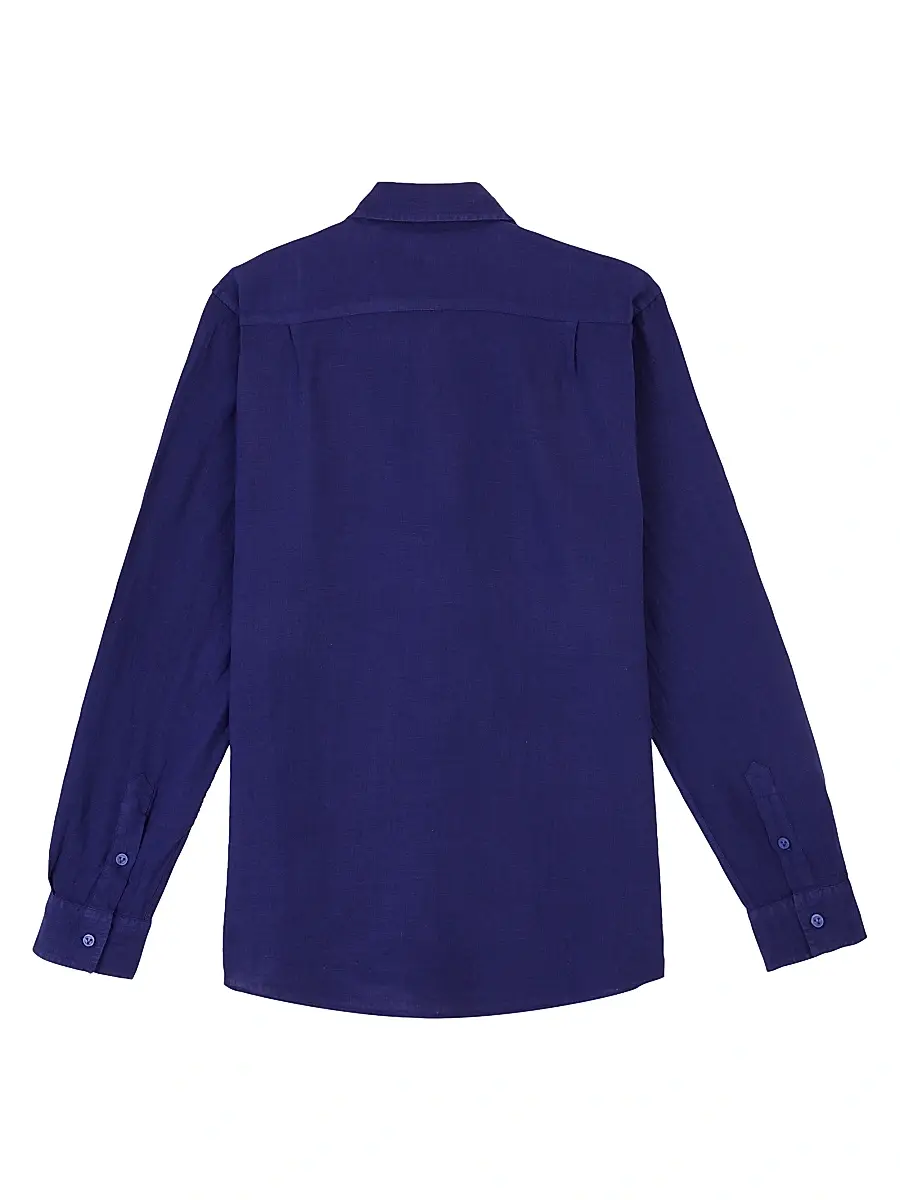 Vilebrequin Men's Long-Sleeve Linen Shirt | Thumbnail 3 Vilebrequin Men's Long-Sleeve Linen Shirt | Thumbnail 3