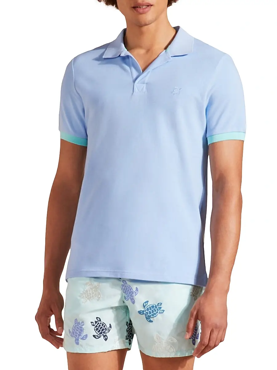 Vilebrequin Men's Cotton Polo Shirt | Thumbnail 4 Vilebrequin Men's Cotton Polo Shirt | Thumbnail 4