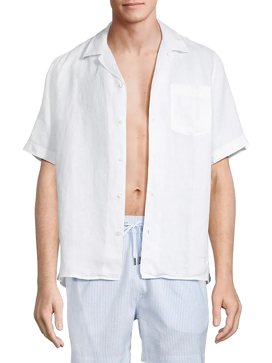Vilebrequin Men's Charli Linen Shirt | Thumbnail 3 Vilebrequin Men's Charli Linen Shirt | Thumbnail 3