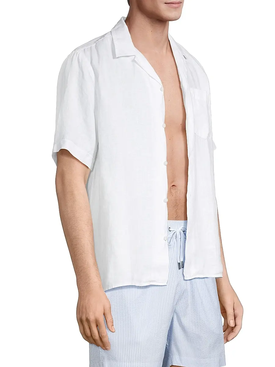 Vilebrequin Men's Charli Linen Shirt | Thumbnail 4 Vilebrequin Men's Charli Linen Shirt | Thumbnail 4