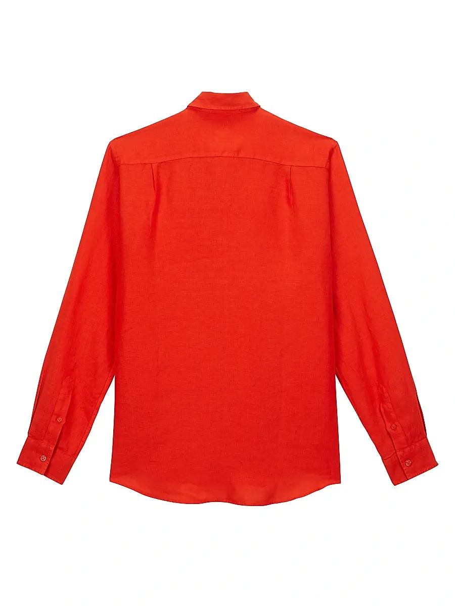 Vilebrequin Men's Long-Sleeve Linen Shirt | Thumbnail 3